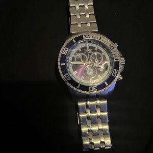 Navy blue and silver Invicta